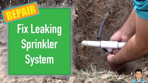 fix irrigation pipe leak|DIY Repair: Fix Leaking Pipe In Sprinkler System